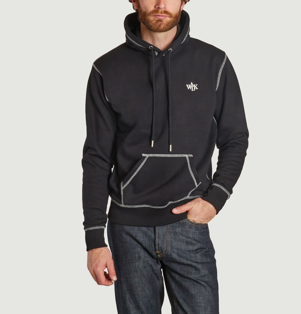 Hoodie Surjet Noir Walk in Paris | L'Exception