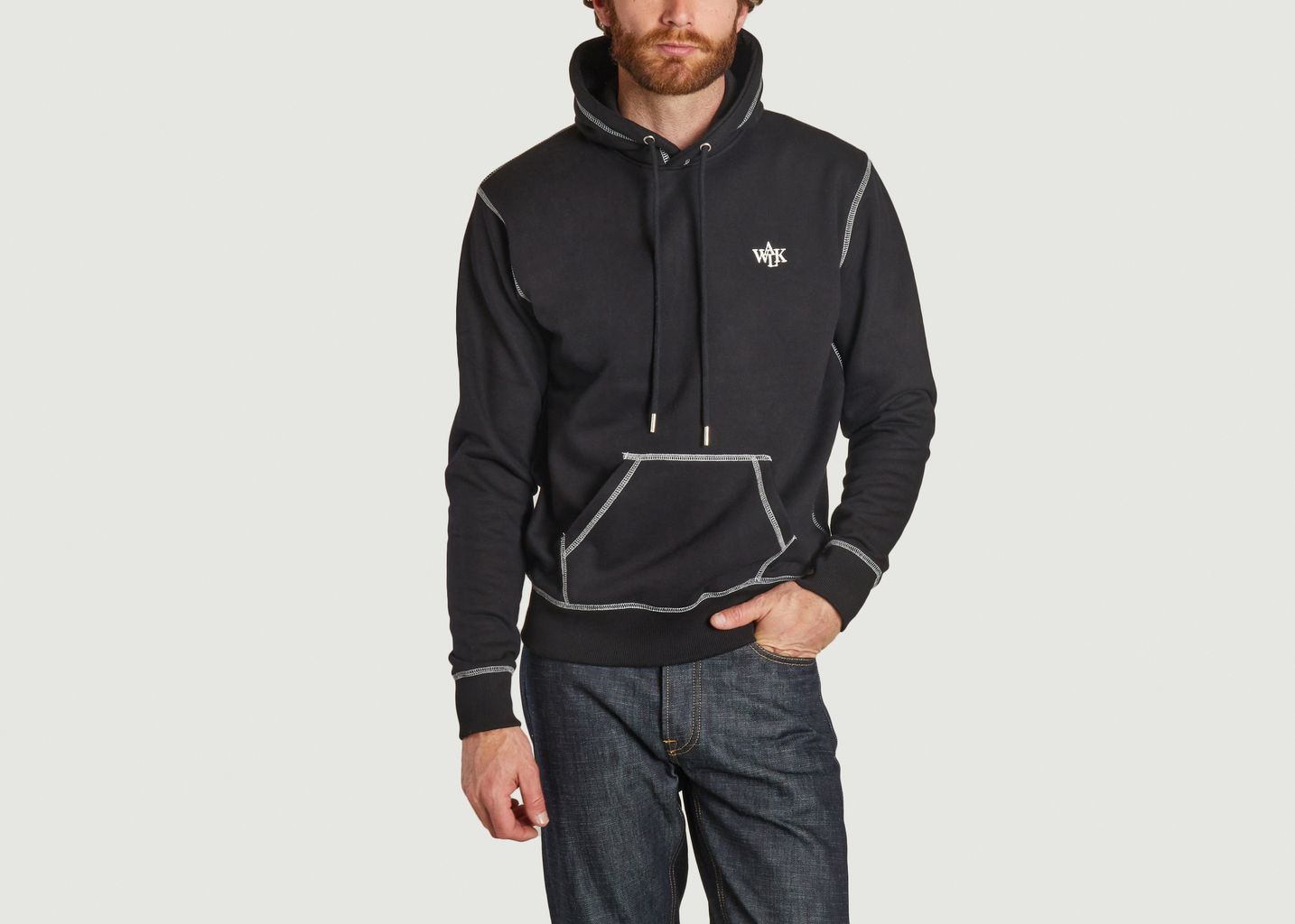 Hoodie Surjet Noir Walk in Paris | L'Exception
