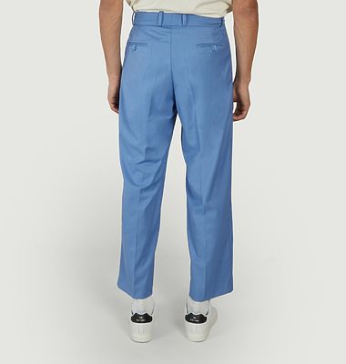Straight-cut suit pants with darts