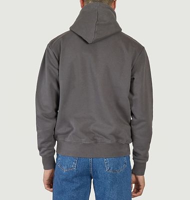 Faded logo hoodie, straight cut