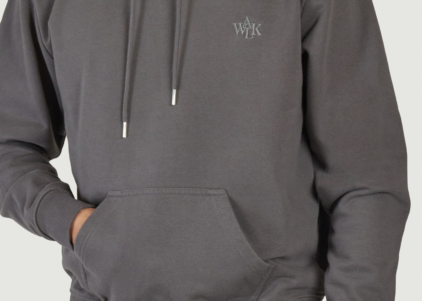 Faded logo hoodie, straight cut - Walk in Paris