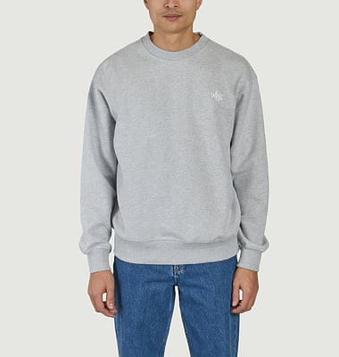 Sweatshirt with logo, straight cut