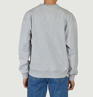 Sweatshirt with logo, straight cut