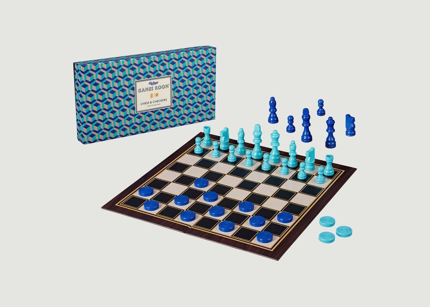 Chequers & Chess Game Set - Wild & Wolf