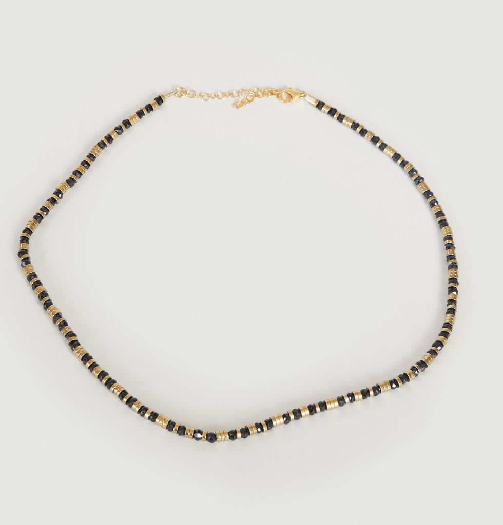 Taweez pearl necklace with spinels and hematites Gold Wildstone Paris ...