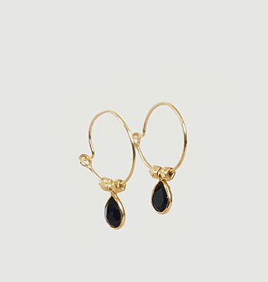 Mini Bindi spinel creole earrings