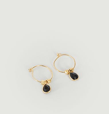 Mini Bindi spinel creole earrings