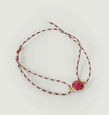 Bracelet en tissu avec rubis Ipa