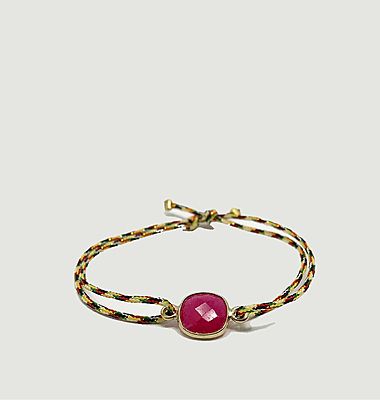 Fabric bracelet with ruby Ipa