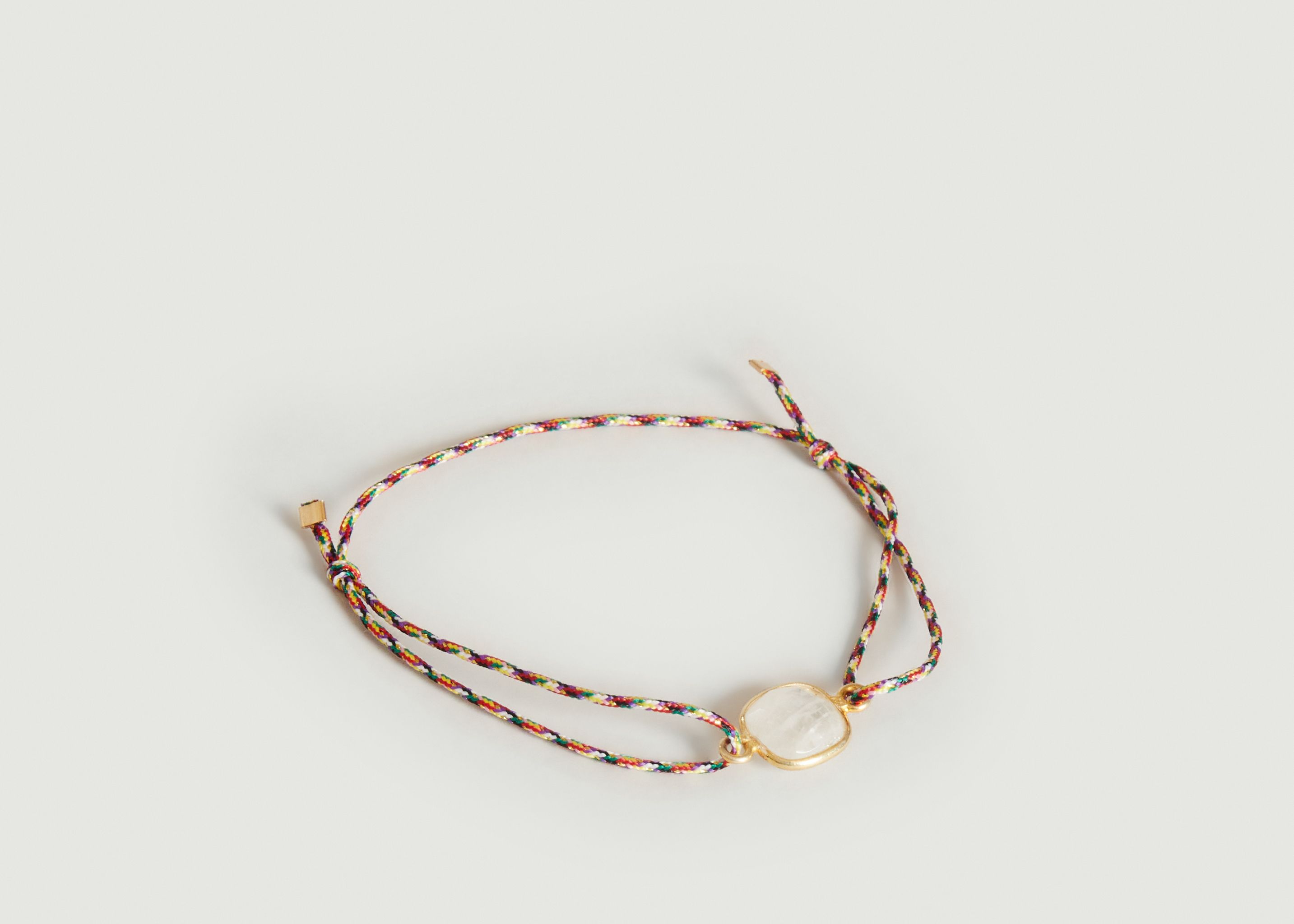 Fabric bracelet with moonstone Ipa - Wildstone Paris