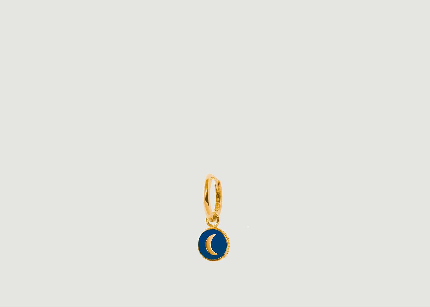 Boucles d'oreilles créoles cosmiques bleues dorées - Wilhelmina Garcia