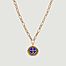 Gold Blue Clover Necklace - Wilhelmina Garcia