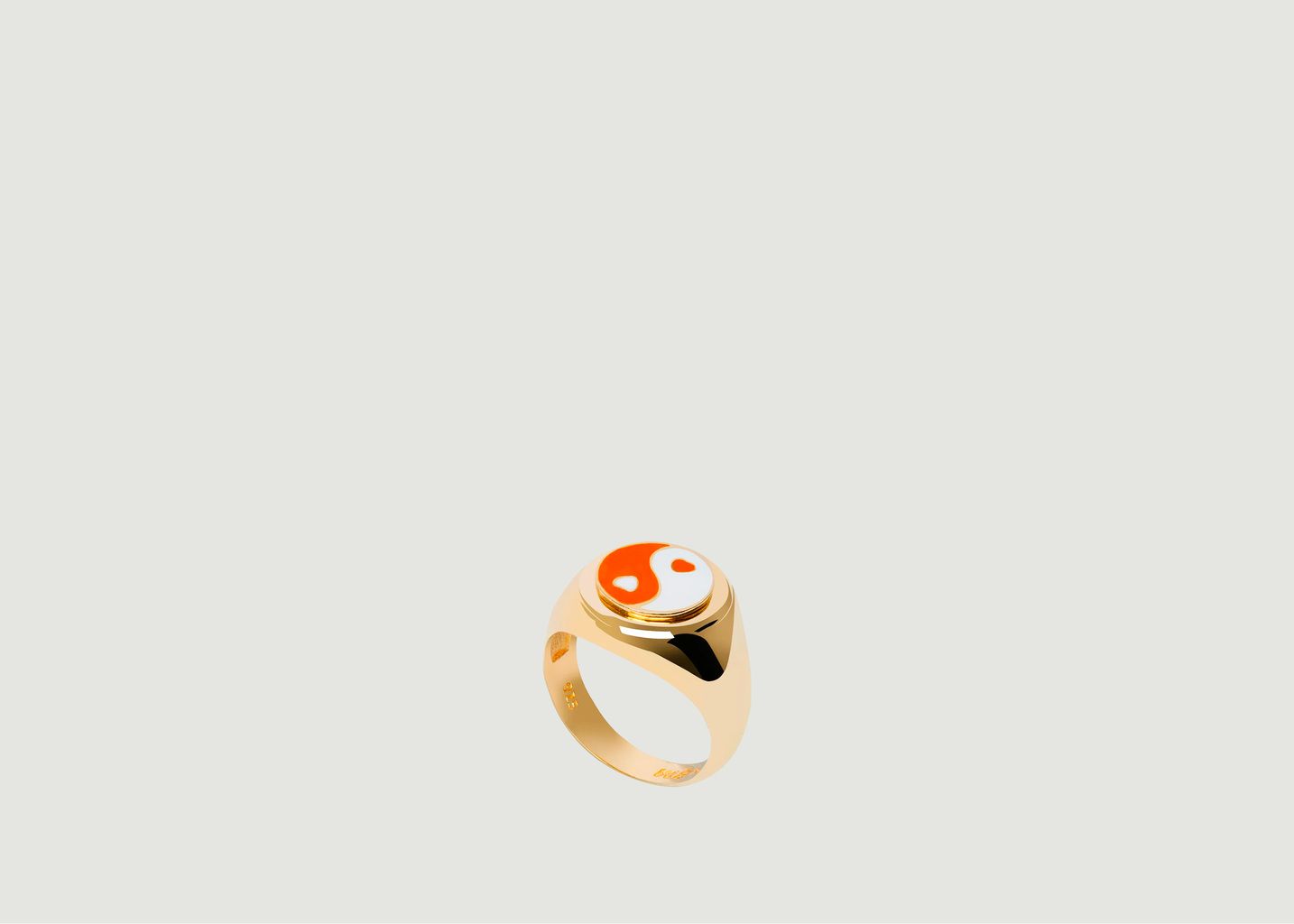 Gold Tangerine Yin Yang Ring - Wilhelmina Garcia