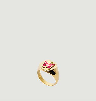 Pink Gold Butterfly Ring