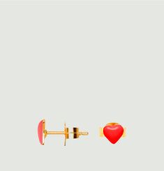 Stud Tiny Heart Earrings Wilhelmina Garcia