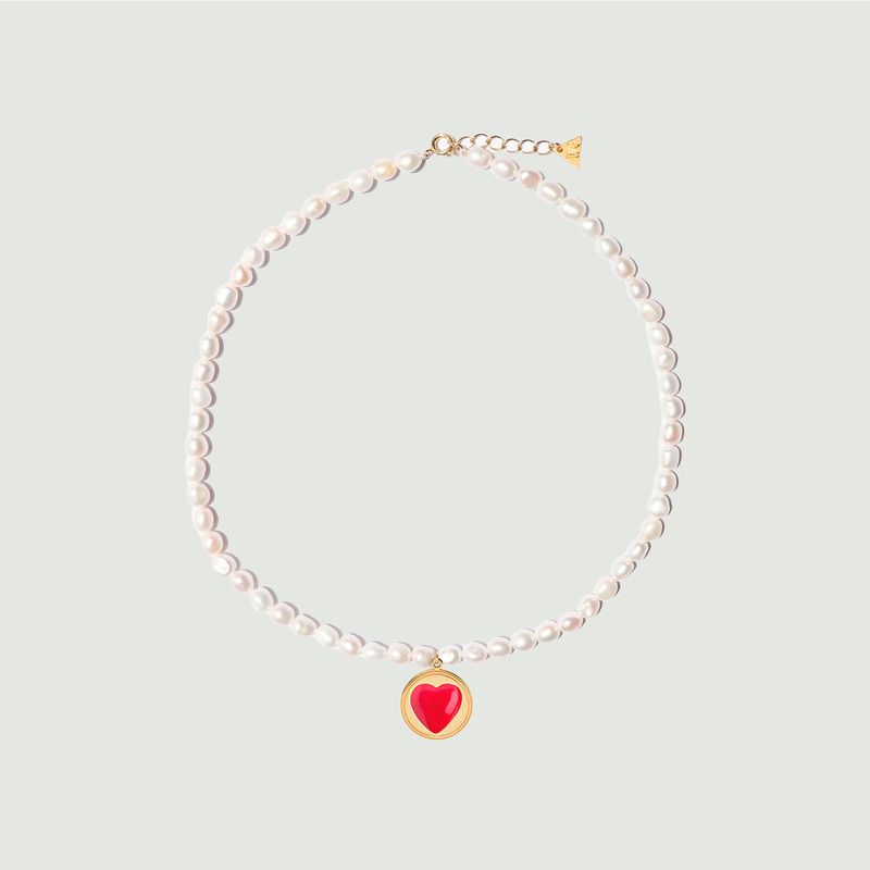 Heart And Pearl Dating Necklace - Wilhelmina Garcia