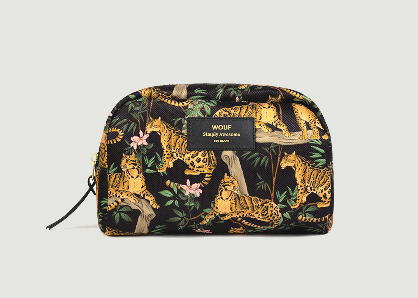 Black Lazy Jungle Toiletry Case - Wouf