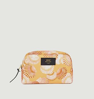 Toilet bag with shells pattern Coral