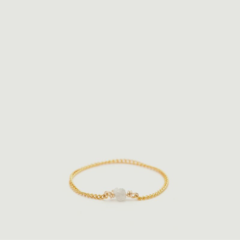 Diamant Brut gold filled chain ring - YAY
