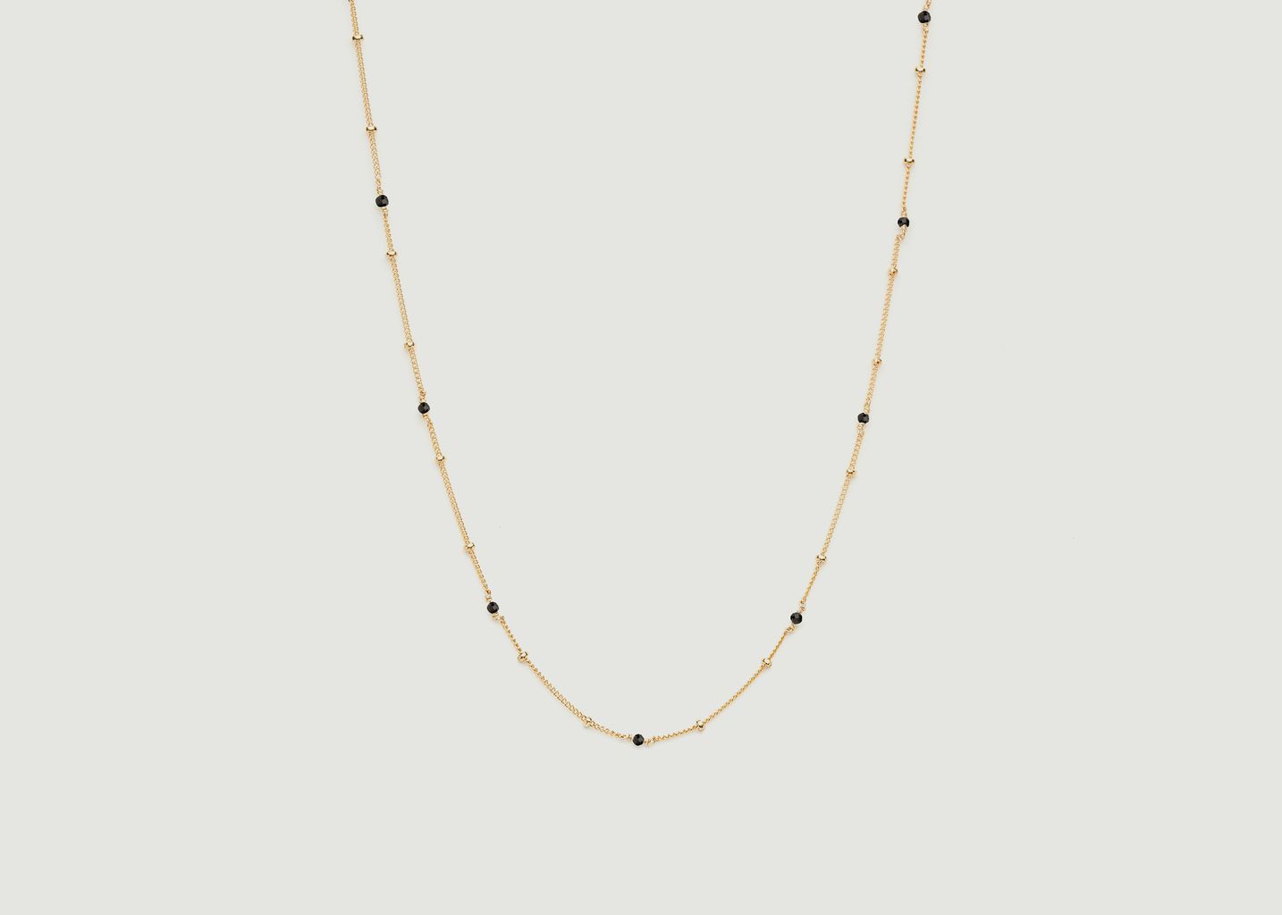 Satellite gold filled necklace with faceted stones - YAY