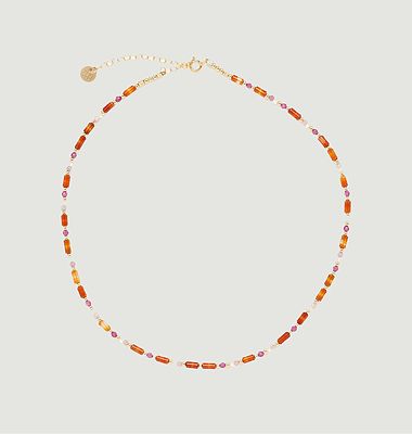 Lamé-Armband-Halskette Tangerine