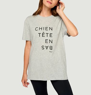 T-shirt Chien Tête En Bas
