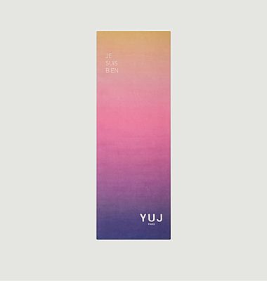 Gradient yoga mat with printed lettering