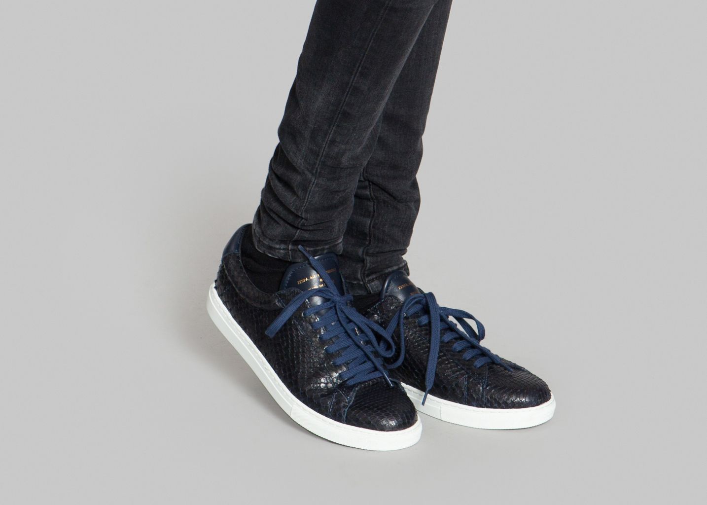python print leather curb sneakers