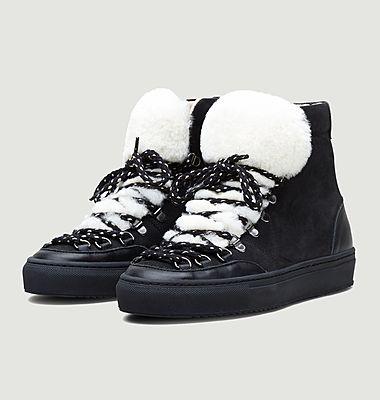 ZSP2.MT nubuck and faux-fur high sneakers